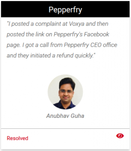Consumer Complaint Against Pepperfry