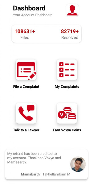 Voxya Consumer Complaint Forum App